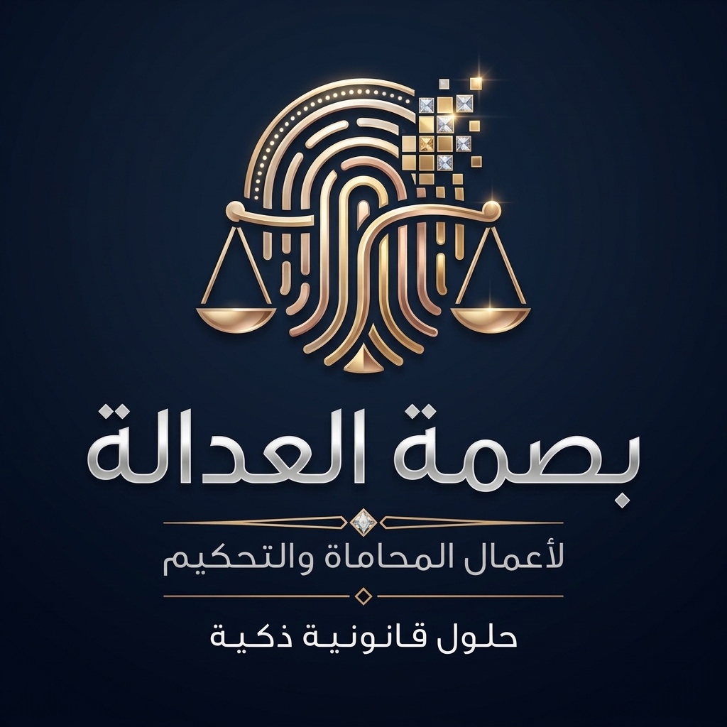 شعار بصمة العدالة لأعمال المحاماة والتحكيم